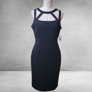 Jessica Simpson Sz 8 Black Caged Top Sheath Dress